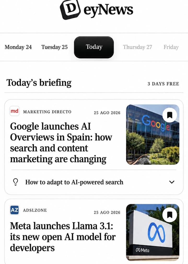 A real personalised DeyNews briefing